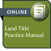 Land Title Practice Manual--ONLINE