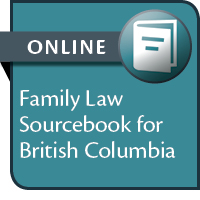 Family Law Sourcebook for British Columbia--ONLINE